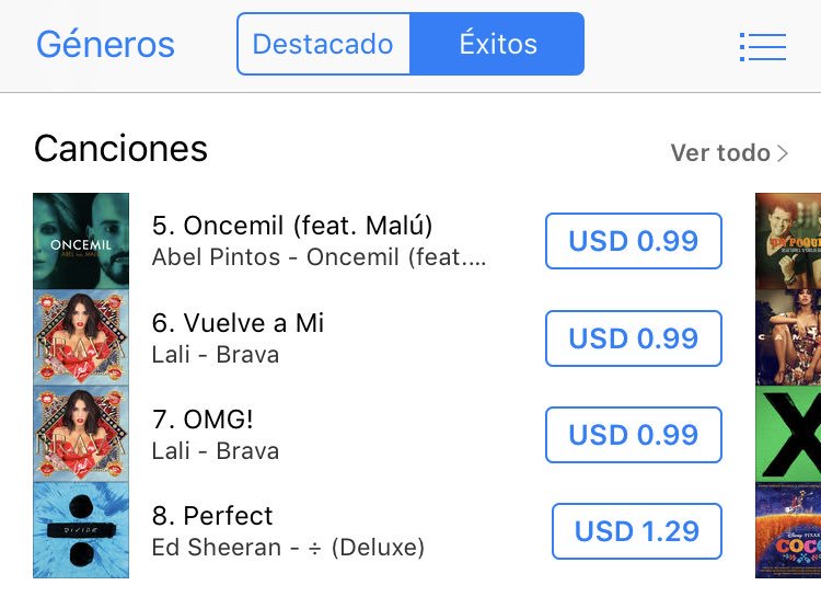 LaliPromotion's tweet photo. ITunes Argentina

#1. Sin Querer Queriendo (NEW)
#2. Mi Ultima Canción (NEW)
#3. Caliente (NEW)
#6. Vuelve A Mi (NEW)
#7. OMG (NEW)

#SomosBRAVA https://t.co/wd3wmLZr25