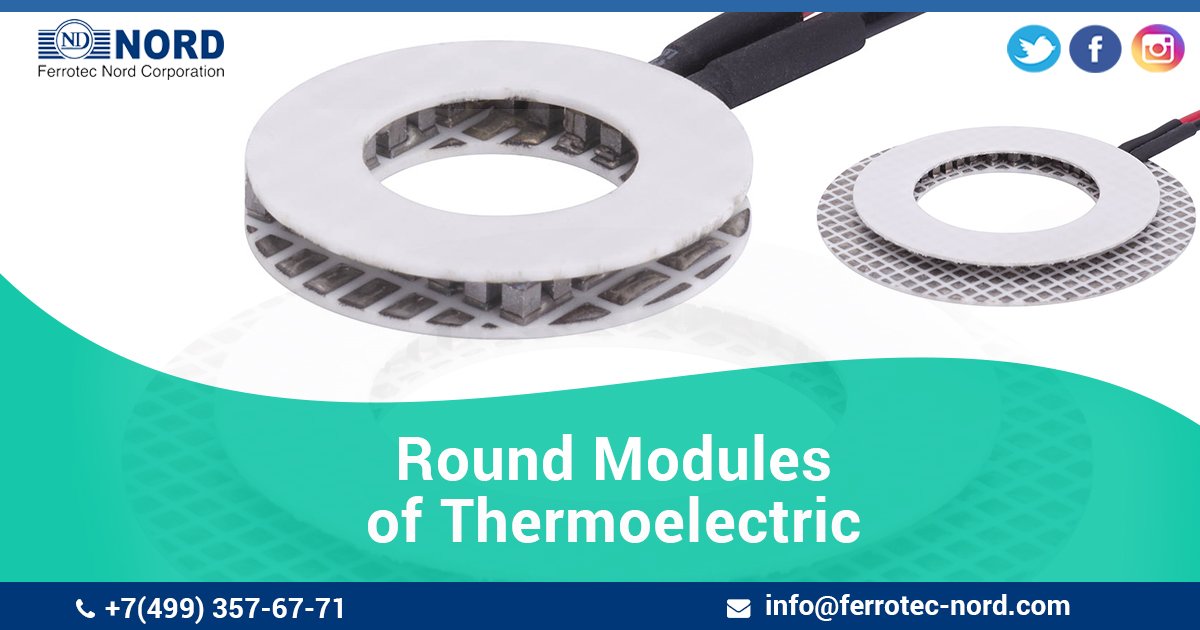 ferrotecnord's tweet photo. The #peltiercoolers in Ferrotecโs Round Center Hole #ThermoelectricModule series are suitable for cooling and heating #applications that generally require intermediate pumping #capacity.
Click here ๐ https://t.co/nNqLRQwyq9
#FerrotecNord #RoundModule #FridayFeeling #Efficiency https://t.co/8i4Dvyqc8Q
