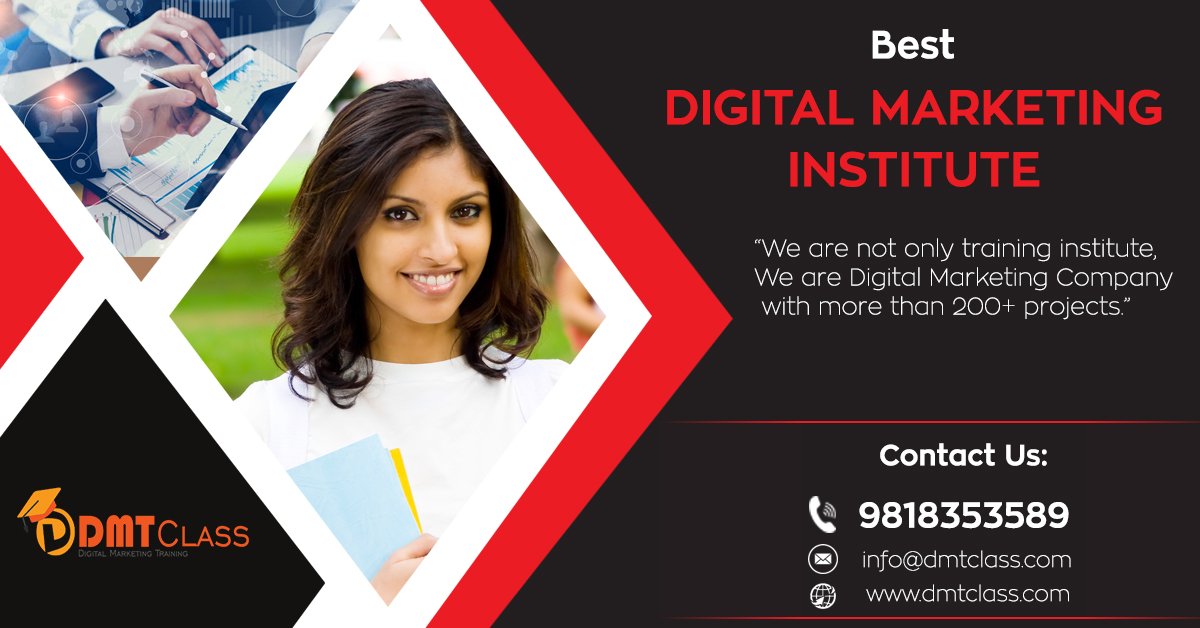 dmtclass's tweet image. Advance Digital Marketing Training Institutes
We are not only training institutes, We are a Digital Marketing Company with more than 200+ projects
Call @ 9818353589 for Demo Class.
Visit: dmtclass.com for all modules.