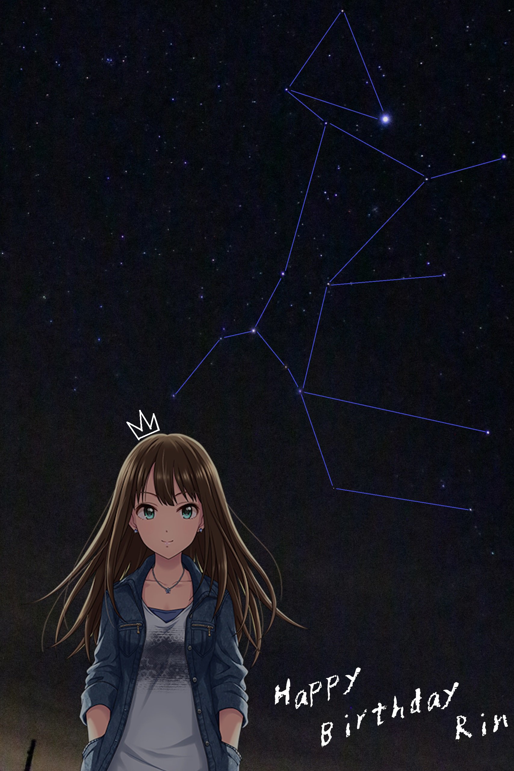 アッシュ 凛 誕生日おめでとう プレゼントは おおいぬ座 可愛がってるハナコから犬を連想したのと 3代目シンデレラガールの凛には 夜空で一番明るく輝くこの星座のa星 シリウス が似合うと思ったから これからもクールに熱く輝き続けるであろう凛