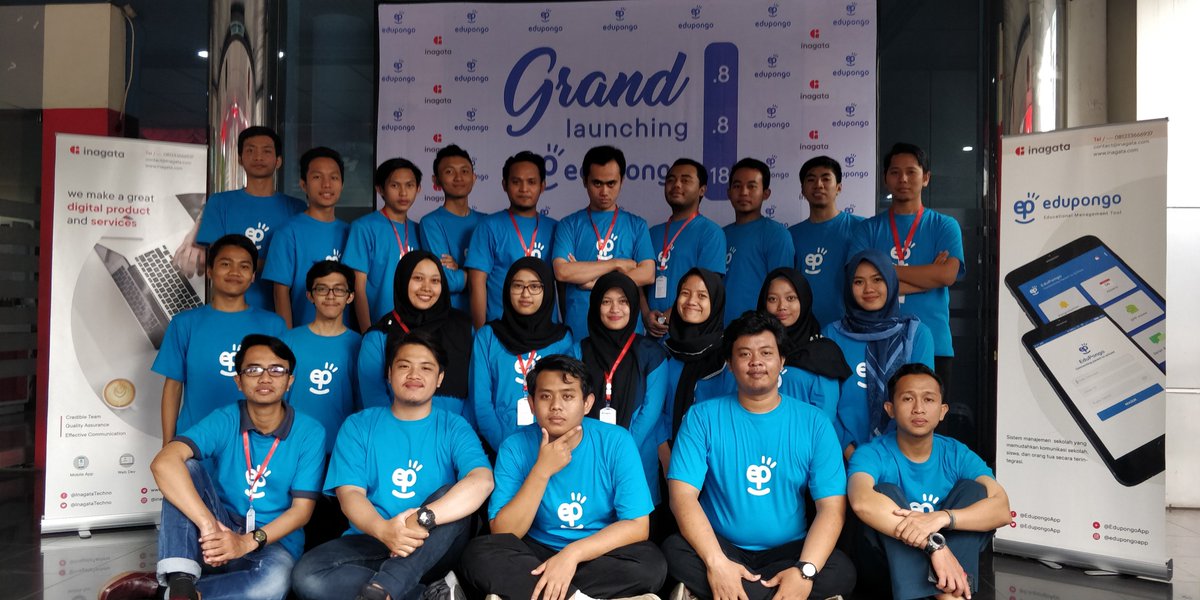 InagataTechno's tweet photo. Kesuksesan suatu target tidak luput dari kerja keras dari tim.
Grand Launching @edupongoapp memberikan pengalaman baru dalam dunia teknologi pendidikan 
#inagata #technosmith #inagatatechno #grand #launching #edupongo #school #teknologi #modern #student #parent https://t.co/Tw3gnuywiv
