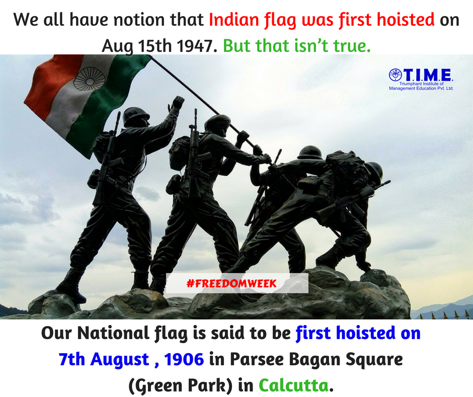 timemumbai's tweet photo. Retweet for our India's Struggle for Freedom and ❤️ for our National Flag which is said to be first hosted on 7th August 1906, that means even before independence!
#FreedomWeek #Time4freedom #FridayFeeling https://t.co/YkPI2Dq6qB