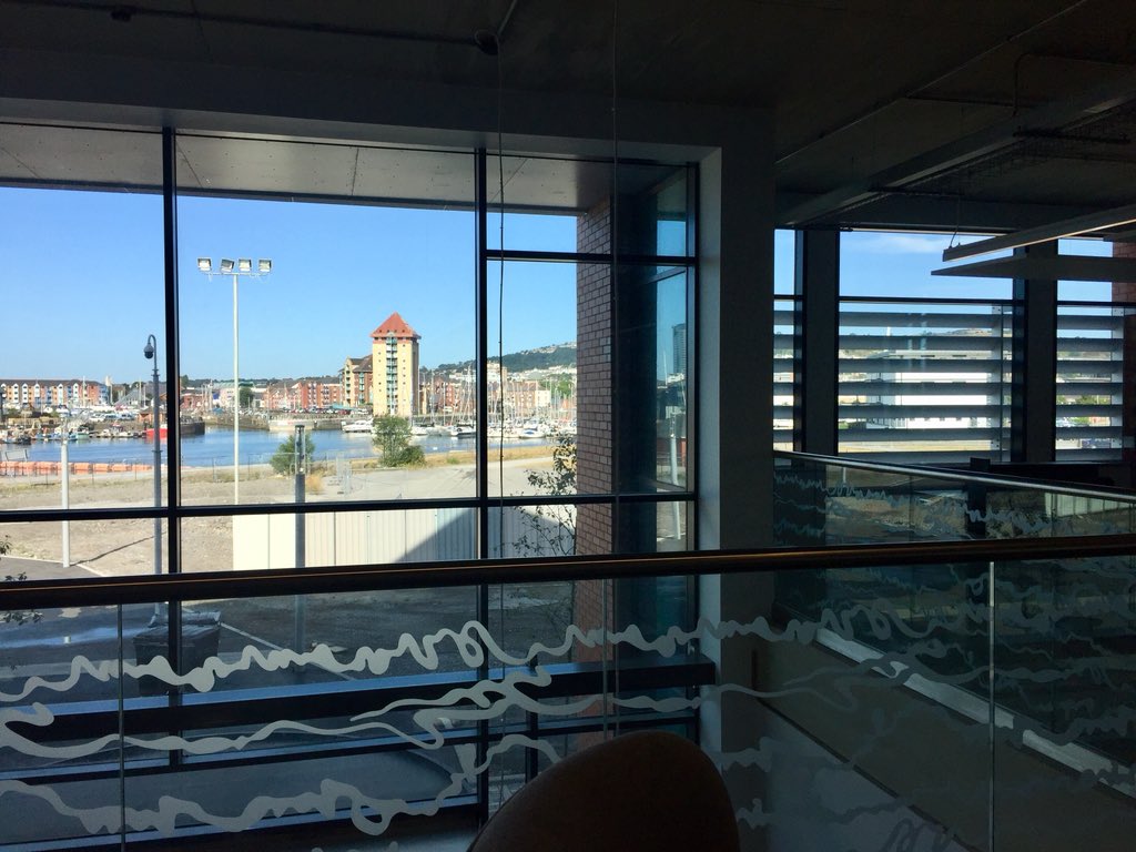 UWTSDLib's tweet photo. One of the best things about our new #SA1Library #TheForum is the amazing views! We’re opening on Monday, so why not pop in and take a look at this amazing space? @UWTSDStudents @UWTSD https://t.co/blXSM9QN8A