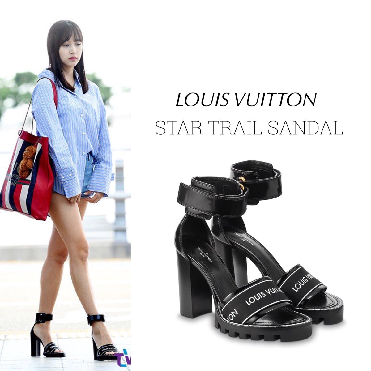 TWICE closet on X: 180810 airport [LOUIS VUITTON] STAR TRAIL