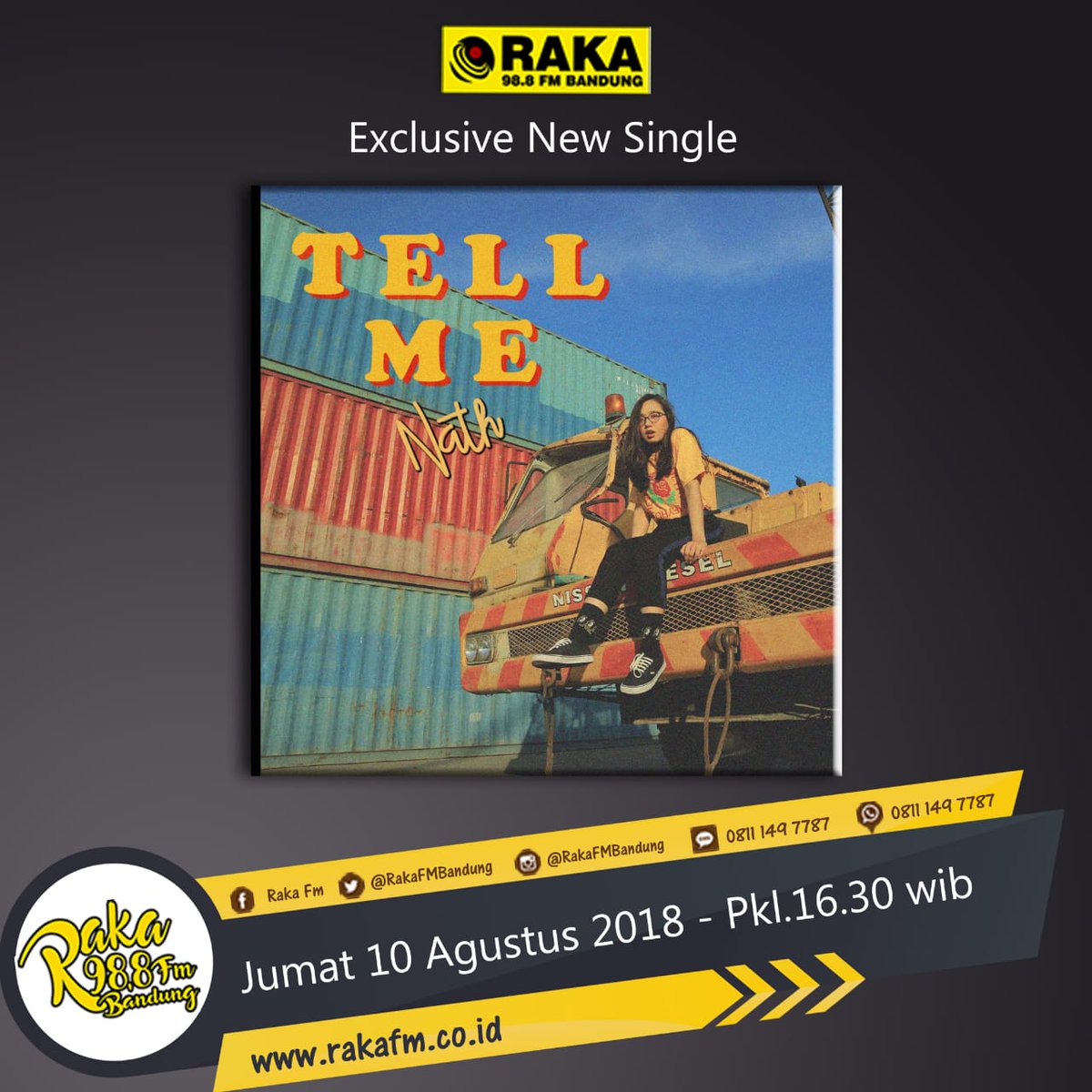 rakafm_bandung's tweet photo. #NOW Simak #ExclusiveNewSingle #TellMe dari @natashyaclaudia #StayTuned | on 98,8 Raka FM Bandung | MD @hadyadoens | https://t.co/GCTql4OcW7