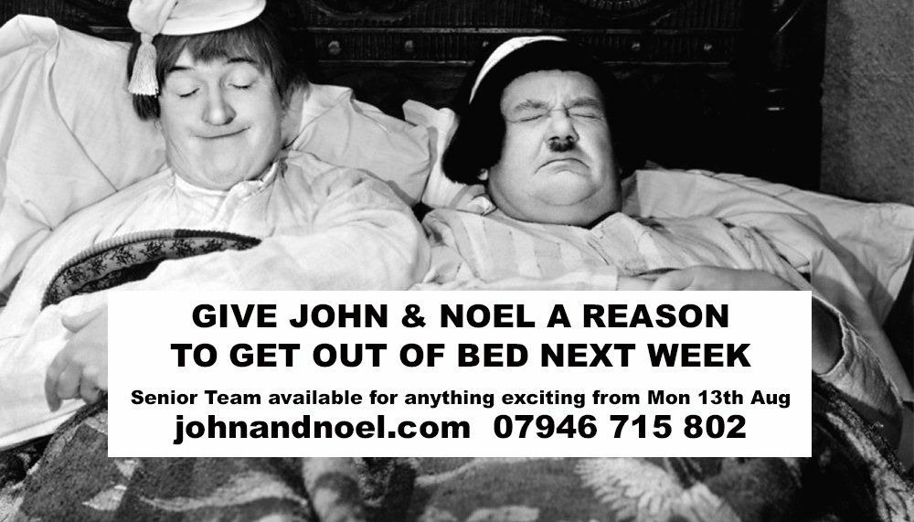 NoelHasson's tweet photo. Senior Creative Team would gladly rise to the occasion 
if you've got some exciting briefs on. https://t.co/D604u93STi 

Don't sleep on it, give us a call today.

Available from Monday 13th August.

JOHN COOK  &amp; NOEL HASSON 
07946 715 802 
noelahasson@hotmail.com https://t.co/EeNanfrC7H