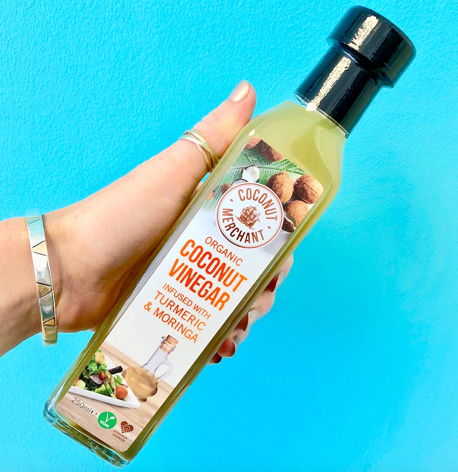 Anyone tried our organic coconut vinegar infused with turmeric & moringa? It's packed with delicious flavour and full of health benefits! #vinegar #coconut #salad #health #healthy #veganfoodshare #delicious #healthbenifits