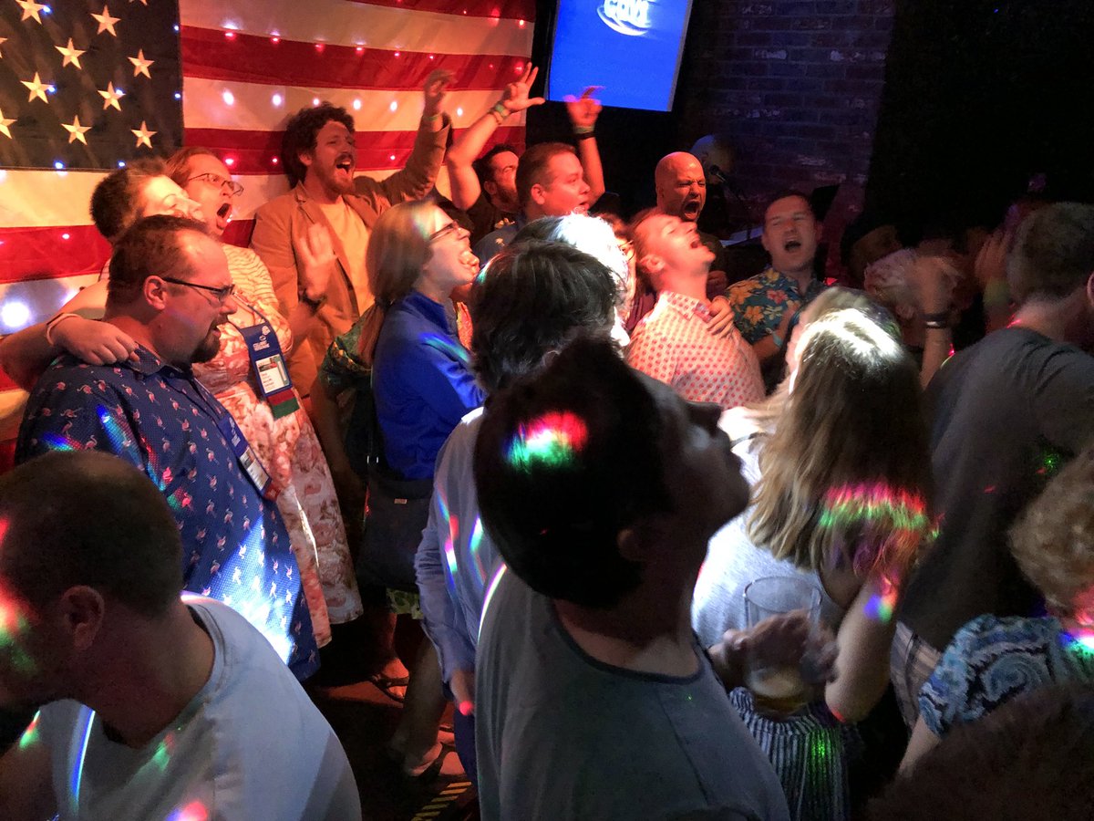sonarc's tweet image. How many agilists do you need for karaoke? As many as you can fit. #Agile2018