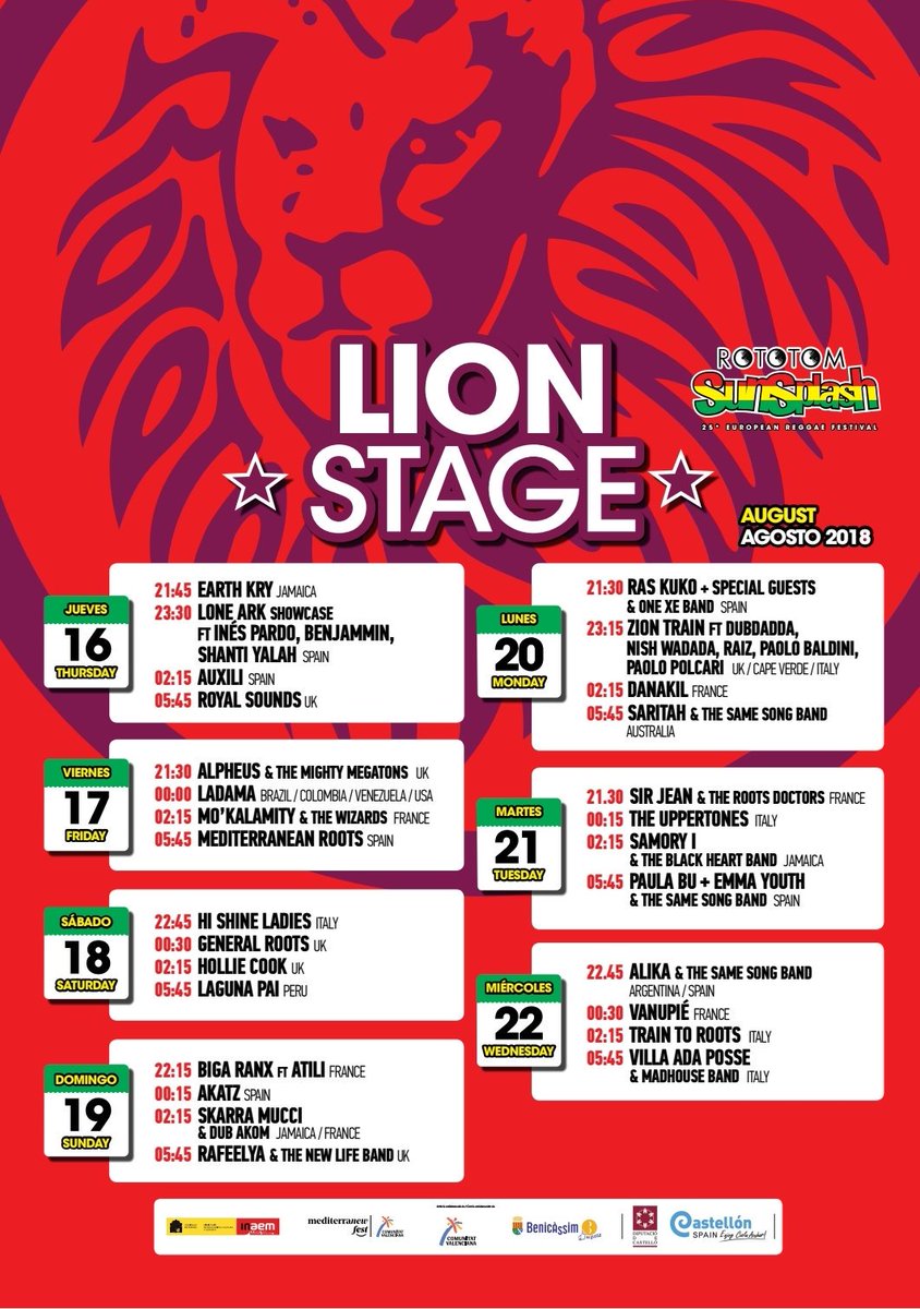 🔥🔥🔥
Only a few days to go and <a href="/rafeelyamusic/">RAFEELYA</a> @rafeelya will be performing live on the #lionstage <a href="/sunsplash_es/">Rototom Sunsplash es</a> and we can't wait!! Big up #rototom for offering this fantastic winners prize it is an AMAZING opportunity

#bgreggae #britainsgotreggae #reggaemusic #ReggaeDesciples