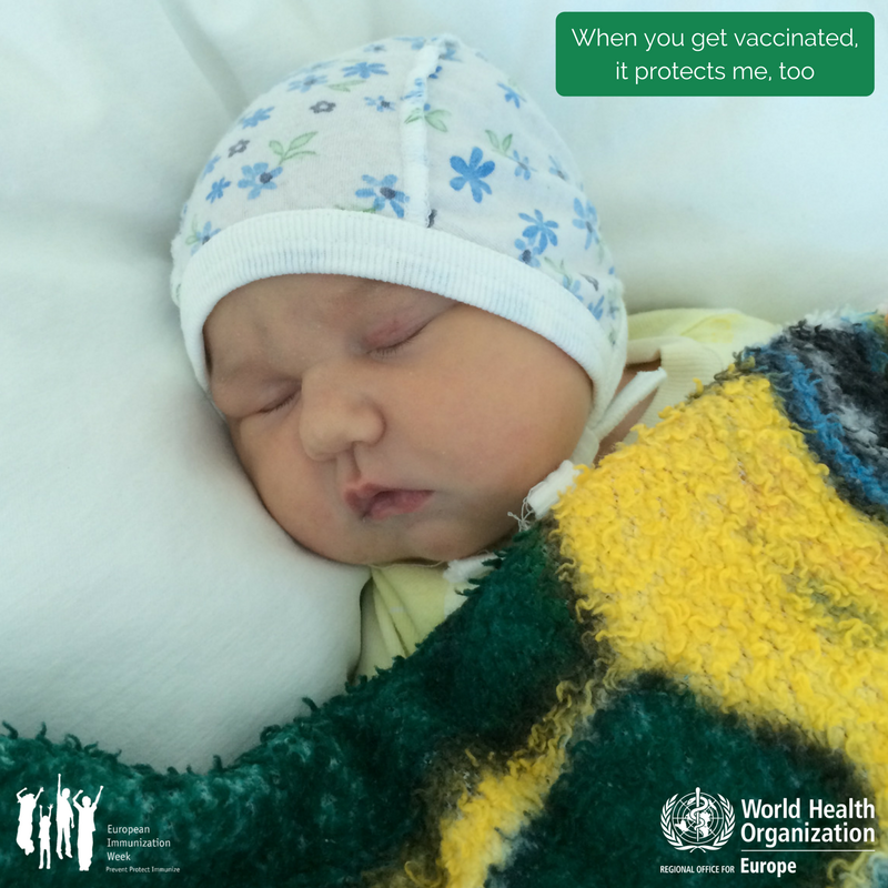 Babies too young to be vaccinated against #measles are protected when everyone around them is immune – we call this #herdimmunity. Do your part to #immunizeEurope. #VaccinesWork