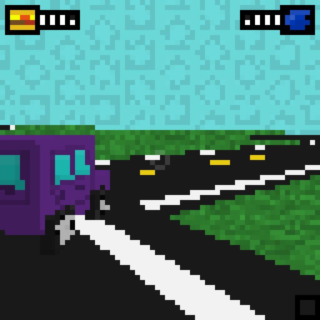 NoExtraLives's tweet photo. It may not look like much now, but we've spent the past two days working on a semi-randomized map chunk generator. No two road trips will be quite the same... #LOWREZJAM https://t.co/60ntpso0dr