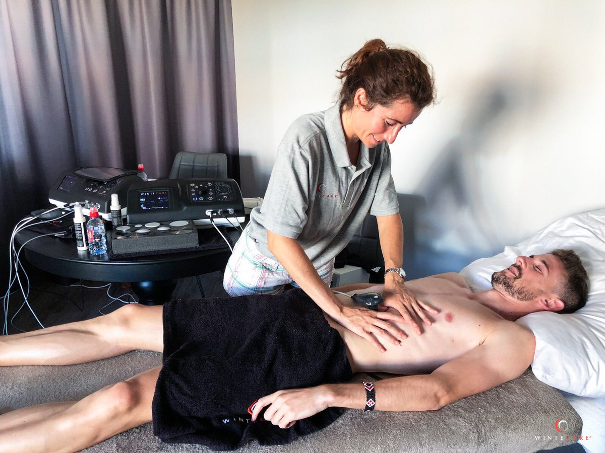 Another busy working day in the WINTECARE treatment room at the #EuropeanChampionships. #ECS2018 #EC2018 #Berlin2018 #TheMoment