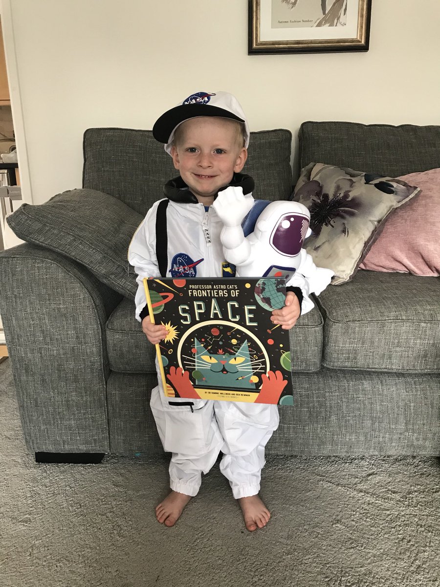 <a href="/astro_timpeake/">Tim Peake</a> Hi Tim, we have an astronaut in the making who would like a “Happy Birthday” from you please! Thomas is 3 today and all ready for his space adventure x