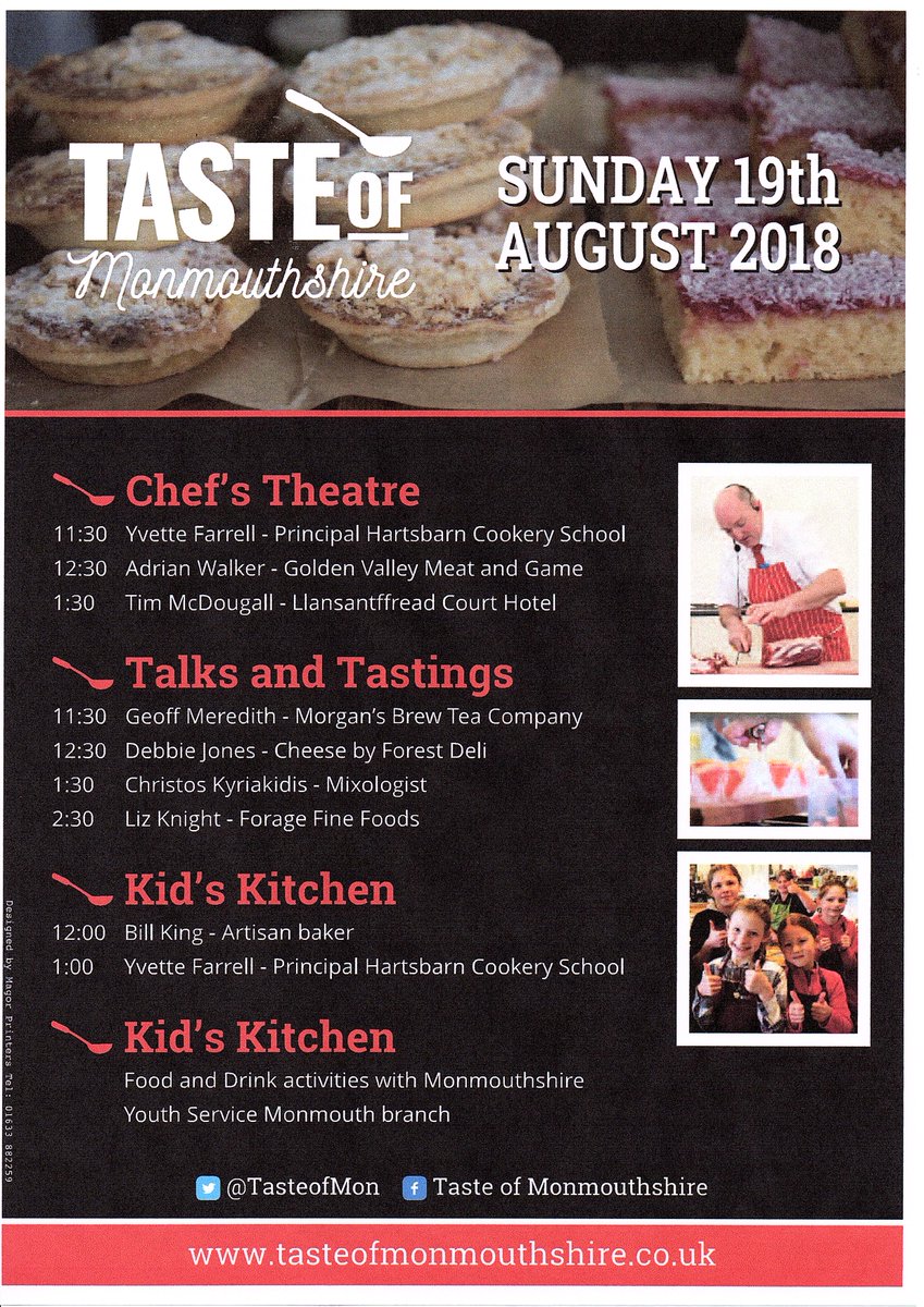 Well folks just one week to go to fabulous foodie heaven @ShireHallMon whether you are looking for quality local food and drink, top class chef's demos or talks and tastings we have it all for you. #TasteofMon #DeanWye