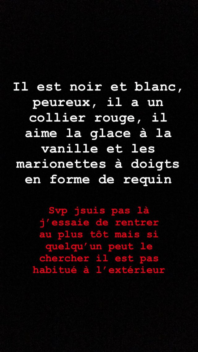 mandrxa's tweet image. AUVERGNE, CLERMONT FERRAND

Svp je suis en pleurs et très loin de la France, je sais pas quoi faire :
Je récompense si il faut jsuis prête à tout vraiment jveux pas qu’il lui arrive du mal

Si vous pouvez faire passer le message ou prévenir vos voisins