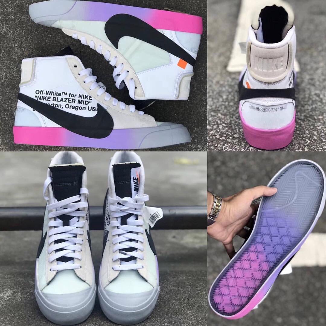 nike off white blazer rainbow