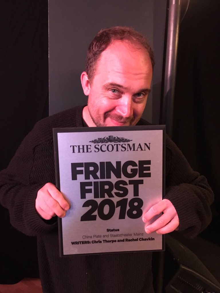 Thrilled to announce that #statusplay has won a Fringe First! Congratulations to the outstanding team! <a href="/piglungs/">Chris Thorpe</a> @rachelchavkin well done on yet another incredible collaboration ! Book your tickets here: bit.ly/2rPNKXy <a href="/TheScotsman/">The Scotsman</a> <a href="/Summerhallery/">Summerhall</a>