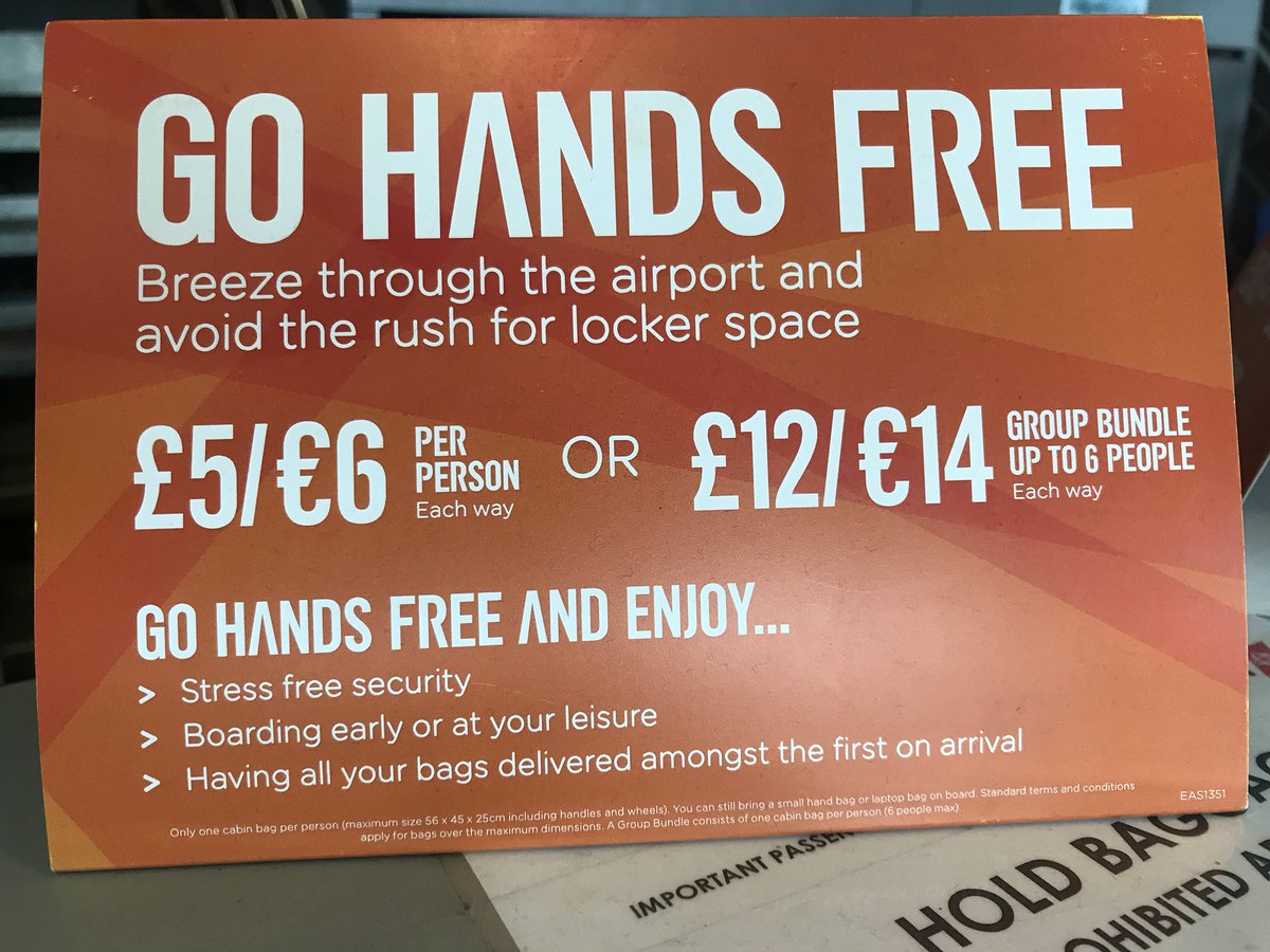 hands free on easyjet