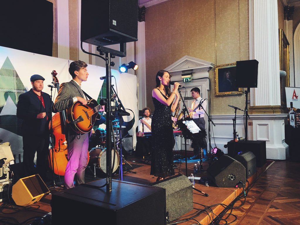 Arbikieclub's tweet photo. @TheEasyRollers rocked their last Fringe performance at #TheAClub last night, brought to you by @SeafoodFromScot It was an honour to have you guys 🎷🎤!!! #EdFringe18 #Edinburgh #TheAClub #theeasyrollers #jazz #livemusic https://t.co/RUZtln4F8X