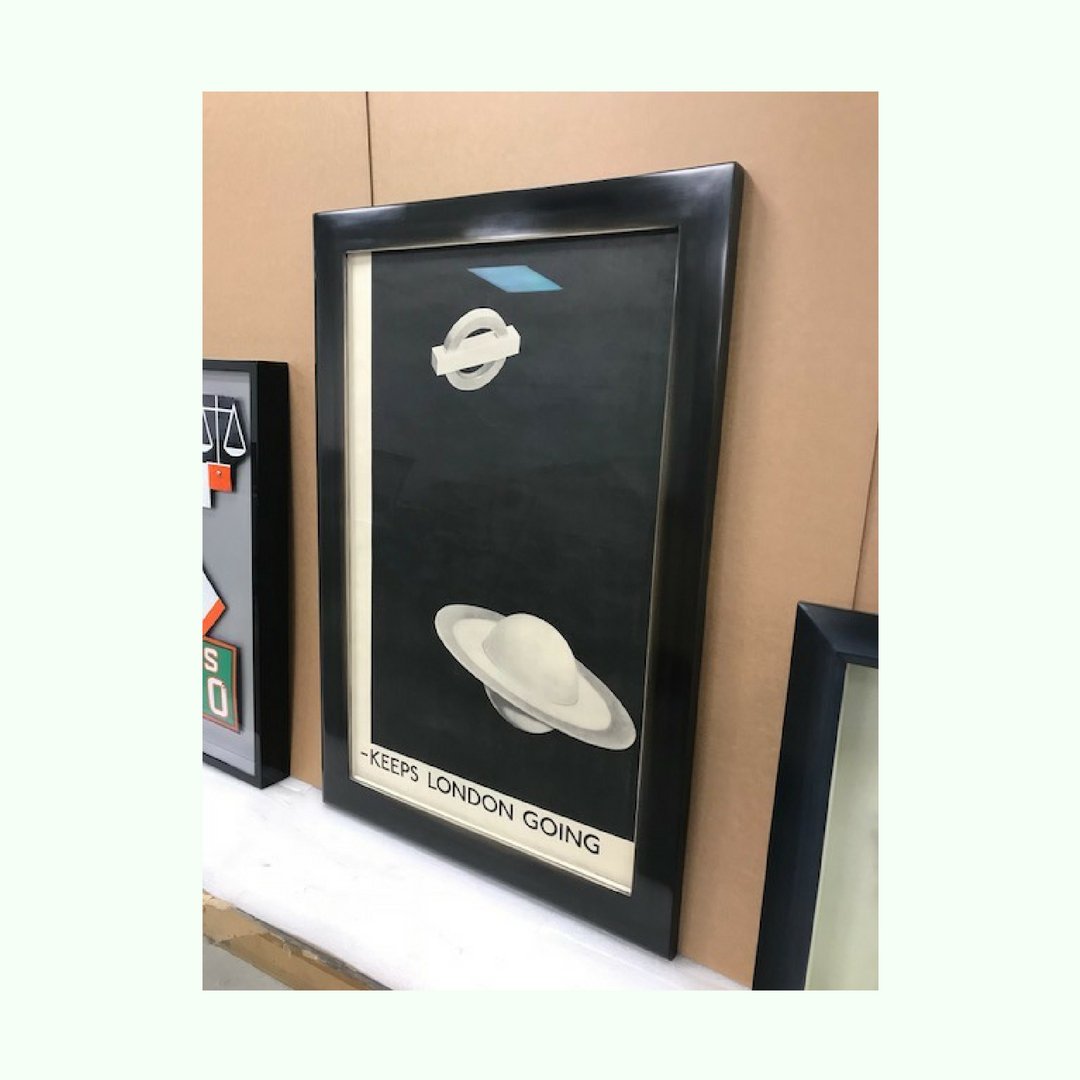 It was a real pleasure for our team to work on this Man Ray ‘Keeps London Going’ Lithograph- Our team pulled together a complicated frame design with an internal window mount, we think #ManRay would have been delighted with the end results! #FridayFeeling