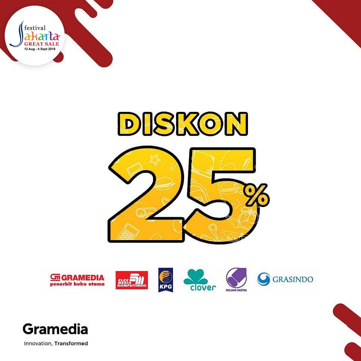 EmporiumPluit's tweet photo. NOVEL CETAR HARGA GEMPAR!

Beli 4 novel tebitan Gramedia kamu bisa dapetin potongan diskon 25% Grameds!
Promo tidak berlaku kelipatan dan tidak dapat digabung dengan promo lain yaa. Yuk berburu novel favorit!

Periode promo 1 - 31 Agustus 2018.

Gramedia | 2nd  Floor, EPM https://t.co/3bm7SbpHiN