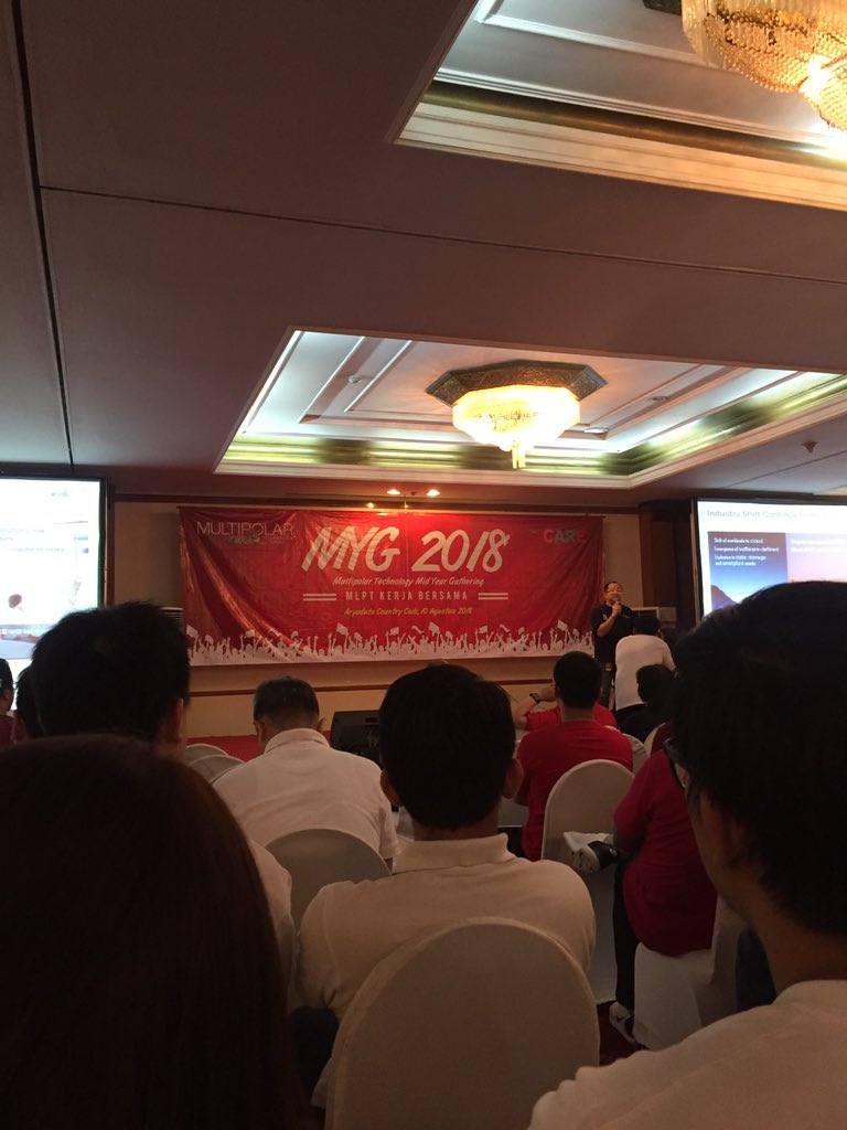 ir_budh's tweet photo. Pembukaan oleh Presiden Direktur @MultipolarTech , Bpk. Wahyudi Candra. #myg2018 #WeCare #kerjabersama https://t.co/sN8qlPpRdA