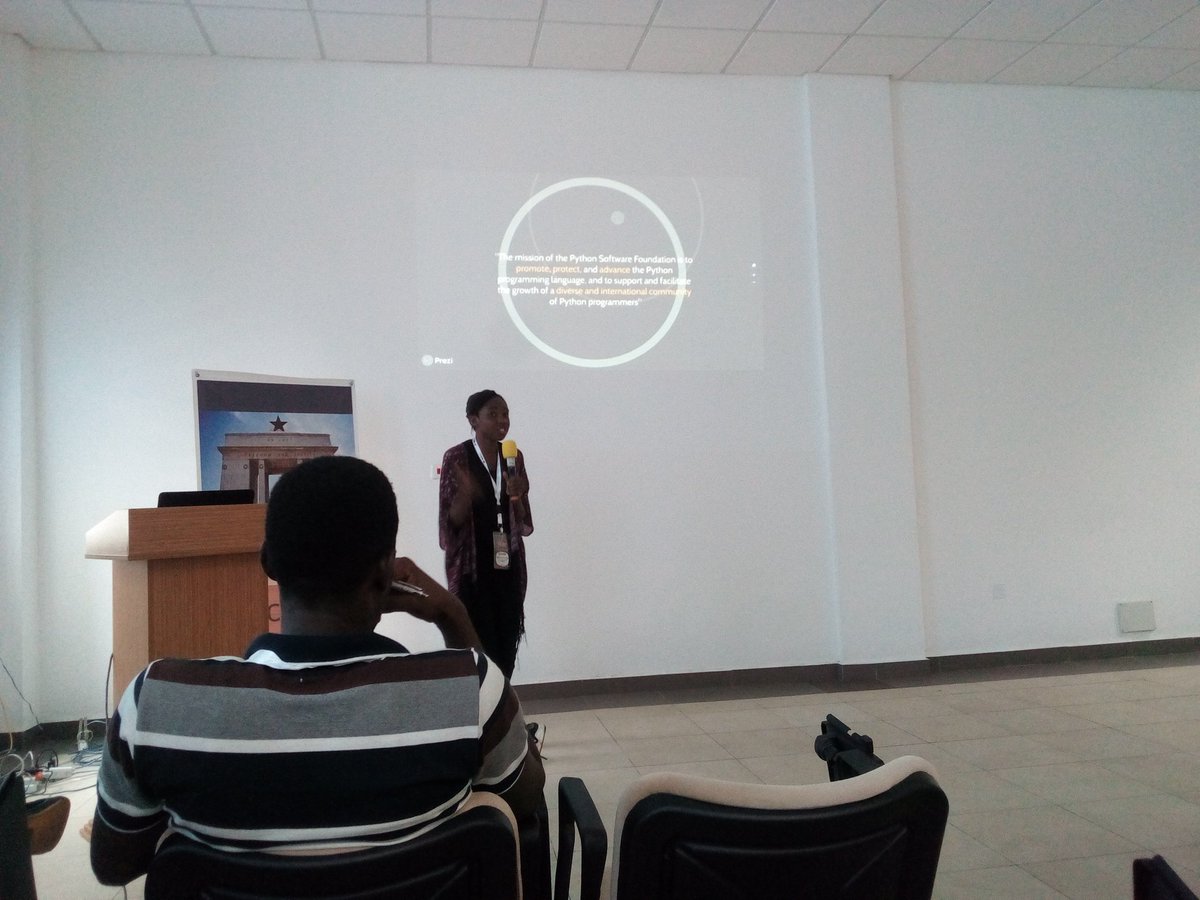 maaddae's tweet image. The #Python community in South Africa is the first #Africa to join the @ThePSF @marlene_zw #pythonSoftwareFoundation #pycon #PyconGhana2018
cc: @mybeeponline @PyconGhana