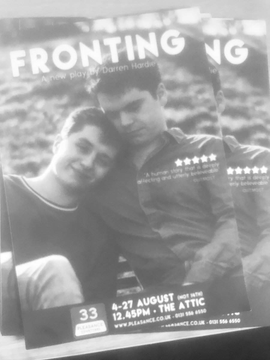 FrontingTHT's tweet photo. Time for the morning flyering sess. Come on down to @ThePleasance Attic at 12.45 to see an incredible story about love, regret and moving on #EdFringe #IntoTheUnknown #HIV #LGBT https://t.co/LwlEMQmMUt
