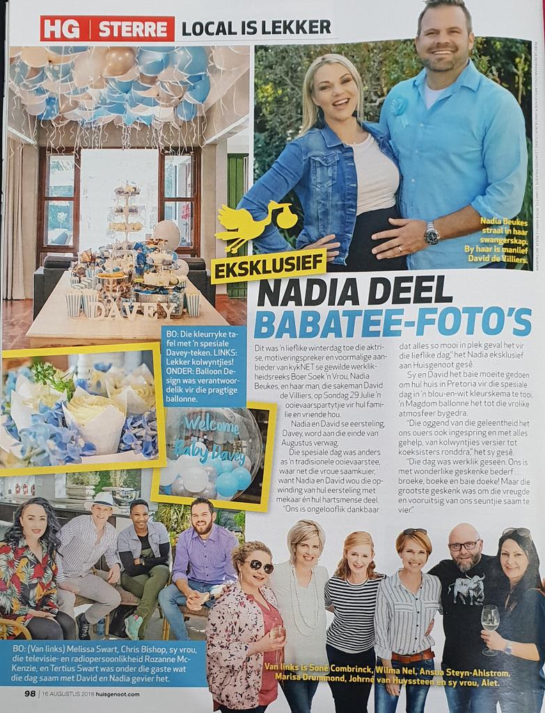 Wilna Rossouw (@wilnaice) on Twitter photo As mens jou nuwe <a href="/huisgenoot/">Huisgenoot</a> oopmaak en ek sien julle twee soooo stralend <a href="/NadiaBeukes/">Nadia Beukes</a> & <a href="/dave_devilliers/">David de Villiers</a> 💙💙💙💙💙💙💙
Als wat mooi is vir julle twee en #BabyDavey , julle gaan sulke goeie ouers wees 👶🍼 As mens jou nuwe <a href="/huisgenoot/">Huisgenoot</a> oopmaak en ek sien julle twee soooo stralend <a href="/NadiaBeukes/">Nadia Beukes</a> & <a href="/dave_devilliers/">David de Villiers</a> 💙💙💙💙💙💙💙
Als wat mooi is vir julle twee en #BabyDavey , julle gaan sulke goeie ouers wees 👶🍼