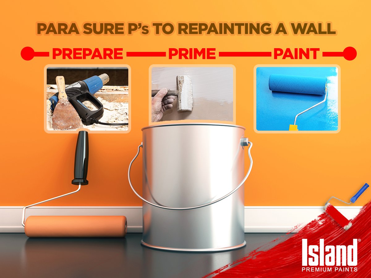 Repainting a wall should be easy! Remember these easy steps for making your surfaces look good as new. 

Read a more detailed step-by-step, #Para Sure
islandpaints.com/home-decoratin…