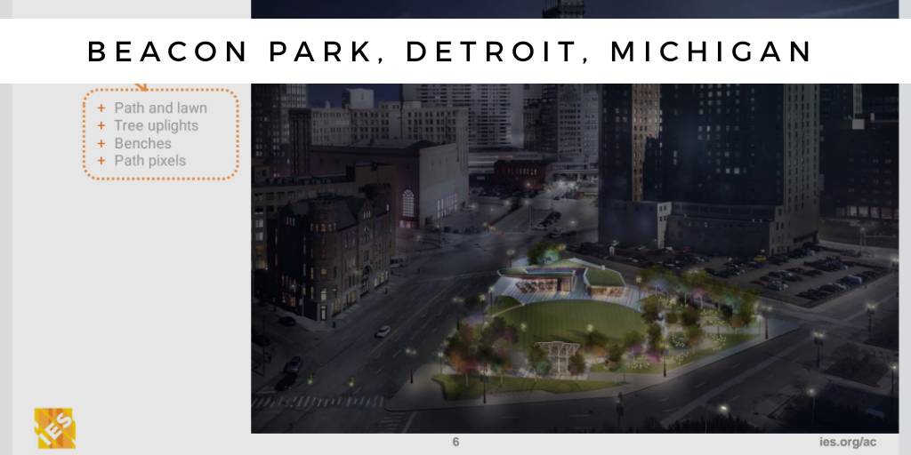 IES_vancouver's tweet photo. Seminar 2 - An Interactive Park - A Balance of Ecology &amp; Illumination. An overview of the design process of BEACON PARK in Detroit, Michigan. Funny coincidence that the restaurant is called Lumen! 💡

https://t.co/JOeDC7wAFS

#IESLightBalance #IES #lightingdesign https://t.co/8X5u2Dmmwh