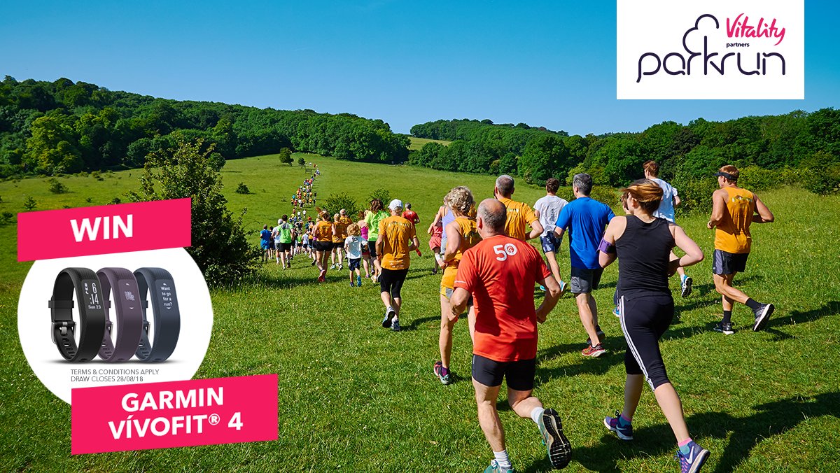 #Win. To celebrate #WorldPhotoDay this month we want to see a photo of your beautiful @parkrunUK. For your chance to win a Garmin vívofit® 4, upload a photo of your parkrun using #parkrunpic and tag @vitality_uk. Draw closes 28/08/18. Ts&Cs apply: vtly.co.uk/2B7fhLs.