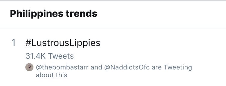 OlaHejHaloo's tweet photo. Top spot!! Excited tayo!!! 

#LustrousLippies https://t.co/sx6mb5oyYA