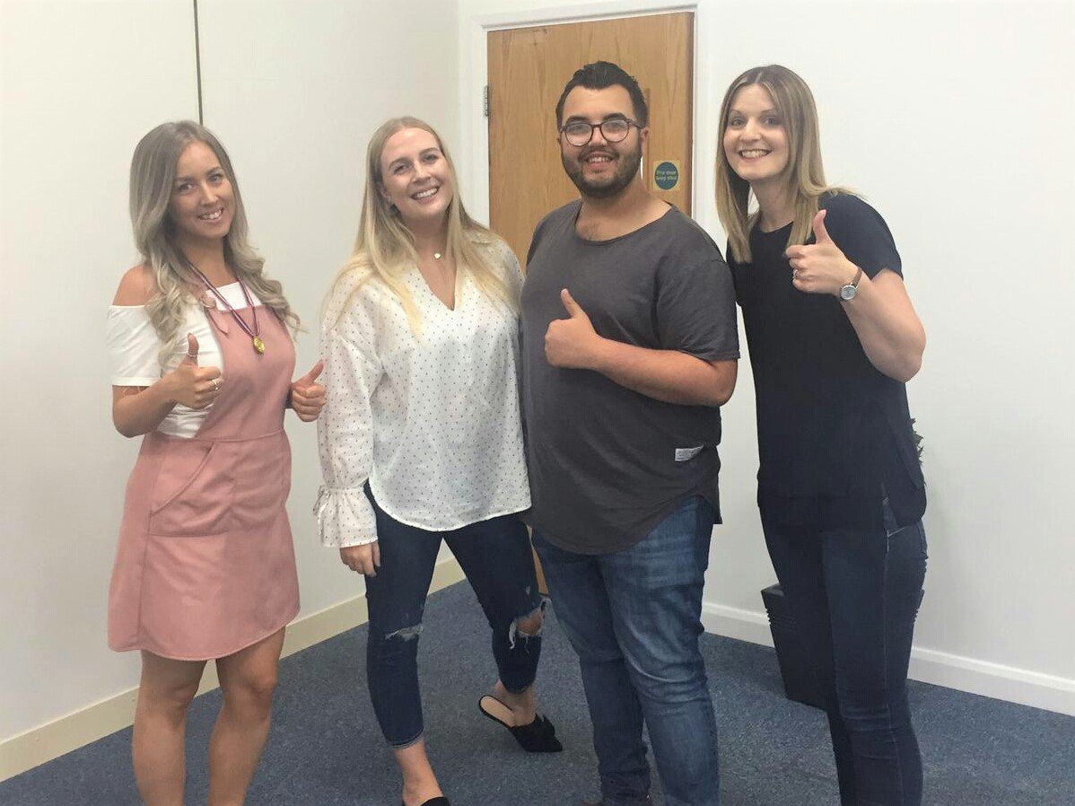 ProgressRecruit's tweet photo. Could these be the smartest members of our team? We couldn't possibly comment on that but they are this week's winners of our daily office quiz! Well done @Progress_GC @Progress_CL @Progress_NR &amp; @lauralinsdell 👍 #FridayFun #quizwinners #teambuilding https://t.co/YKacyMJJLa