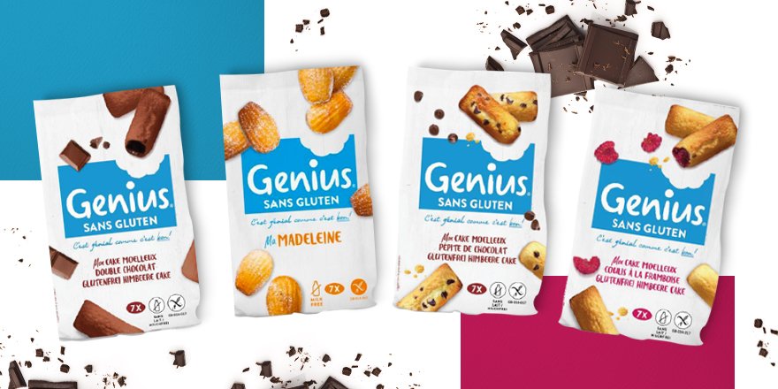 Le goûter qui porte bien son nom : les pâtisseries et biscuits #Genius, sans gluten, à retrouver dans nos magasins ! 🤗