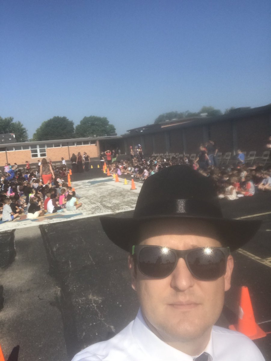 Rosehill512's tweet photo. Too small of hat. CHECK. Questionable dance skills. CHECK. Epic opening assembly.  CHECK.  #Rockets512 https://t.co/cVM5pC67Vn