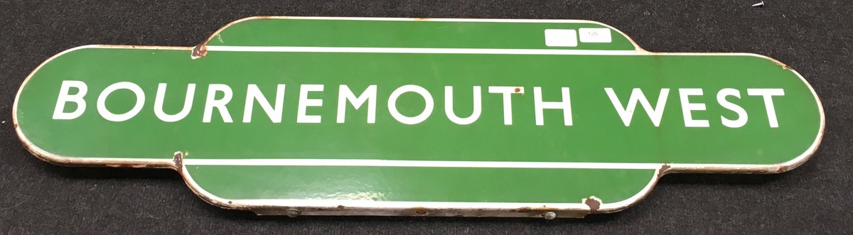 **** Southern Railway Bournemouth West Totem SOLD FOR £1650 IN OUR COLLECTABLE TOY &amp; MODEL RAILWAY AUCTION ****