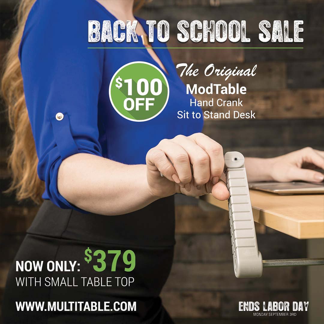 MultiTable's tweet photo. The Original MultiTable ModTable Hand Crank Standing Desk is the culmination of years of research and experience dedicated to designing a truly great height adjustable workstation.
https://t.co/xaKPoXT91e
#standingdesks
#desks #MultiTable #ModTable #Ergonomic #Students https://t.co/6h8mLmIjJL