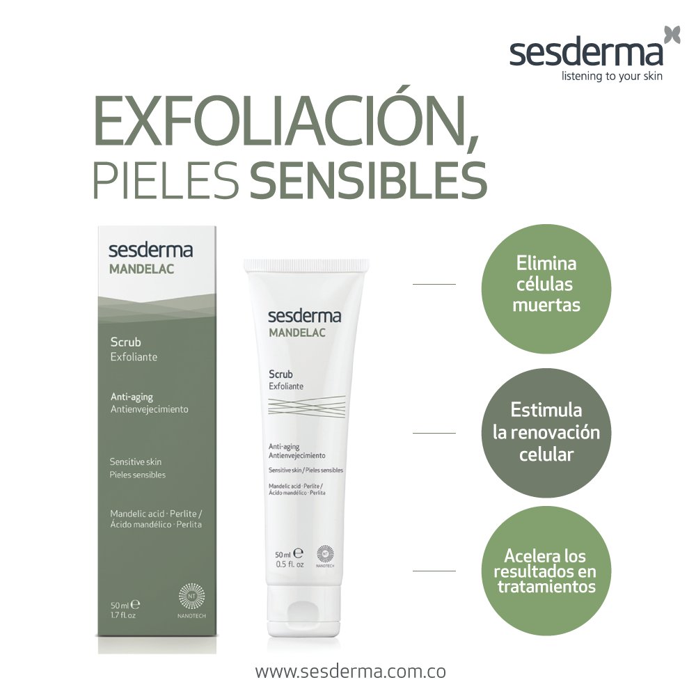 SesdermaCol's tweet photo. Las pieles sensibles son aquellas que se enrojecen y son más vulnerables a agentes externos. Además se irritan fácilmente, por eso debes darle el cuidado y exfoliación ideal con #Mandelac Scrub. 

https://t.co/mA278bADc0 
#EscuchamosATuPiel https://t.co/Ubz9iL8ApX