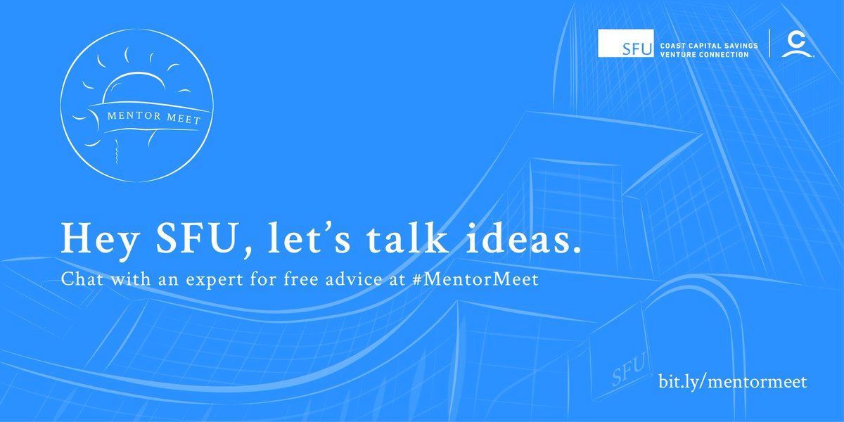 sfusurrey's tweet image. #MentorMeet sessions offer free consultations with a seasoned entrepreneur. See the Mentor Meet schedule here: bit.ly/MentorMeet