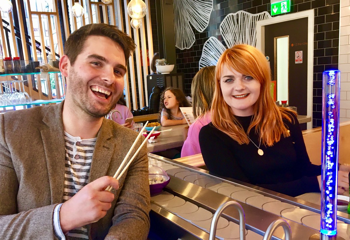 AAIEmploy's tweet photo. You never know who you're go into bump into out and about.
@JoyLewisAAI & @NickBlairMurray randomly met #InternAlumni & #Returner, the awesome @alisonmacjones over some Japanese food in #glasgow.
Our alumni are everywhere!#InternsWork https://t.co/5uX12BMwrv