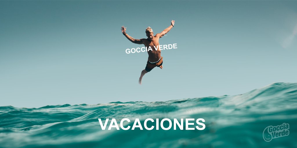 GocciaVerde's tweet photo. CERRAMOS POR VACACIONES

Consulta el horario de tu tienda habitual en nuestra web.

Volvemos el 3 de septiembre 👋
#felizverano https://t.co/222VIlDanG