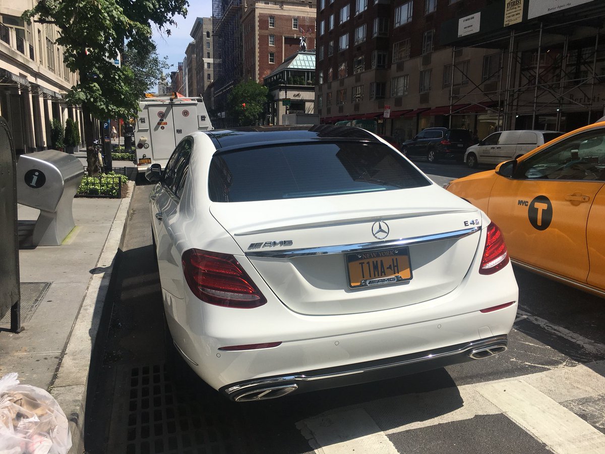 NeoSkepticism's tweet photo. Hey @NYPD19Pct @NYPDTransport Can we ticket this illegally parked Benz parked on the NWC of Madison and 61st Street? #TheftVest It’s in a commercial meter zone. @placardabuse https://t.co/UneHfc8EBo
