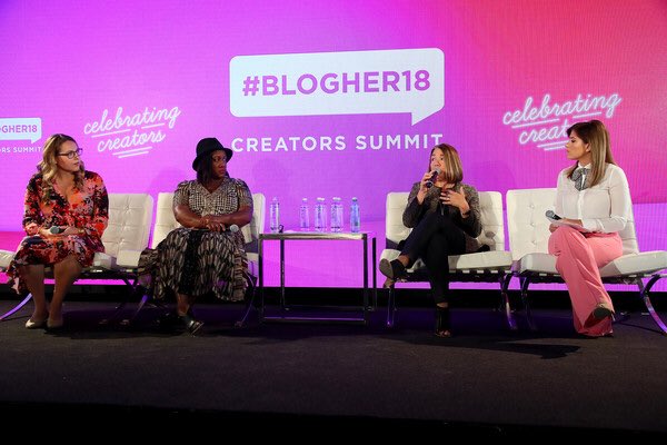 ChloeMelas's tweet image. Moderating the @TIMESUPNOW “Work/Life blend” panel yesterday at the @BlogHer conference was a dream &amp;amp; so inspiring! @JNJCares @rachtuch @diverstar #BlogHer18