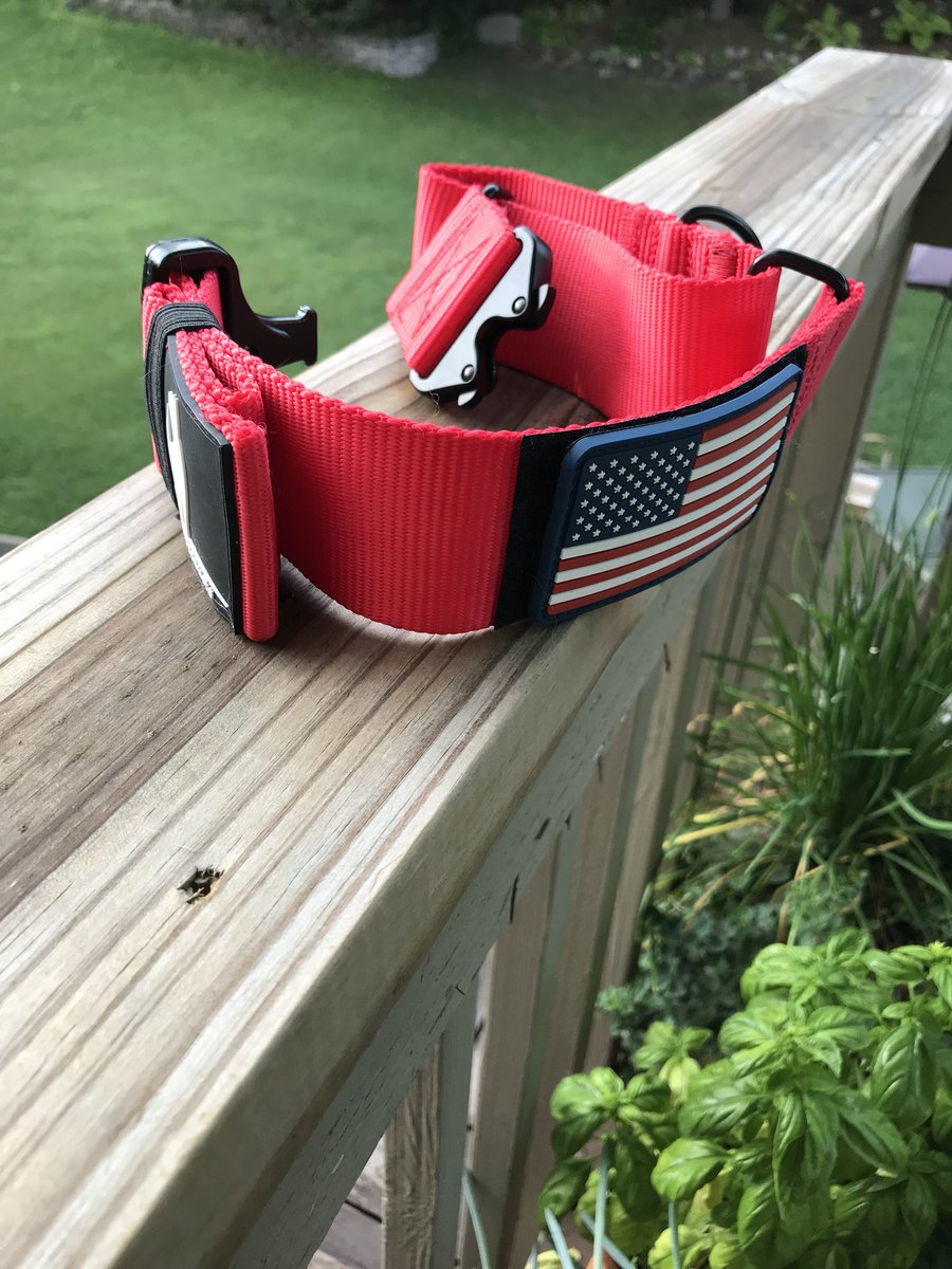 Pat_A_Swinton's tweet photo. GIANT XXL BREED MARTINDALE DOG COLLARS. AVAILABLE ON AMAZON 2” Wide HD Webbing Cobra Buckle USA Flag Patch. Fits Necks From 16” - 25” Prong Collar WITHOUT PRONGS https://t.co/5PD0Tuhpwt #newfoundland #newfie #stbernard #bernesemountaindog #cancorso #germanshepherd #🇺🇸 #🇺🇸af https://t.co/s3d3yBFdTC