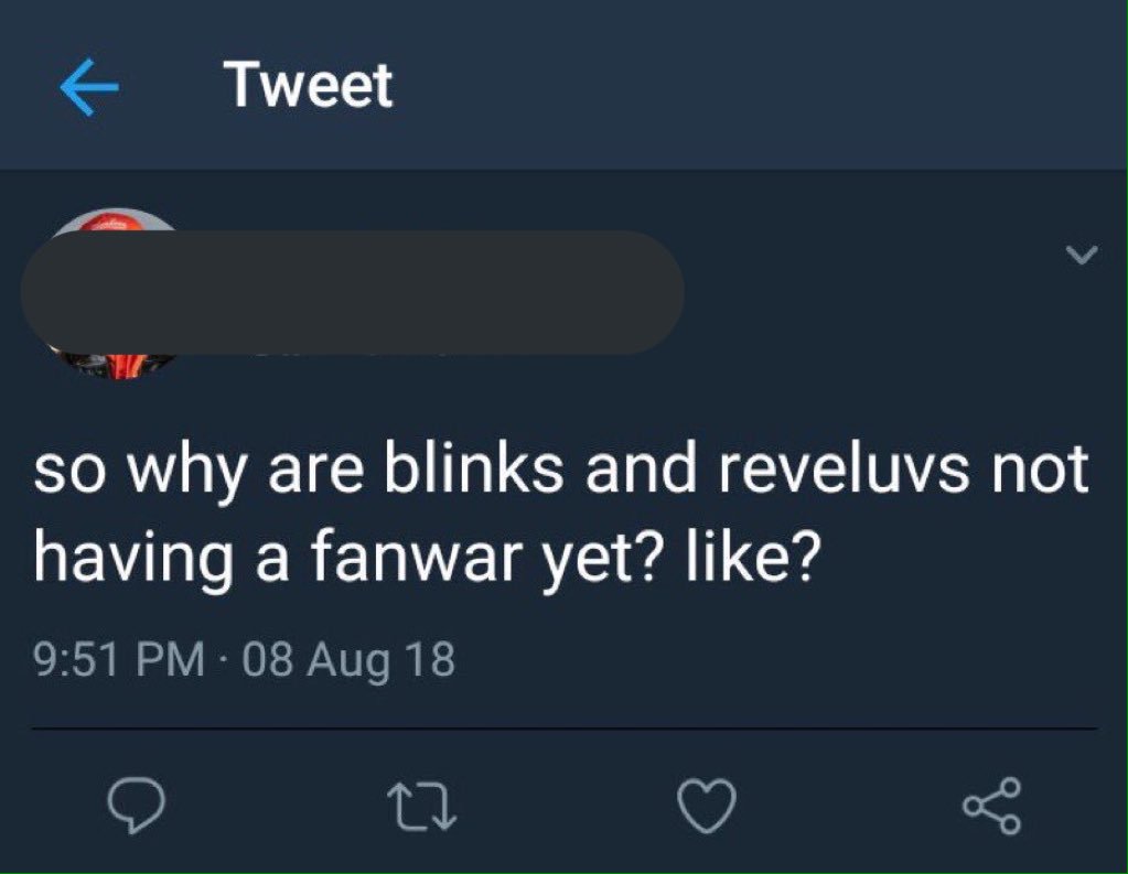 revaelink's tweet photo. didn't u heard the news my dear? we blinkies and luvies respect each other as our idols treat each other like their own sister.........

blinks:
reveluvs: https://t.co/QPzgz8hSXC