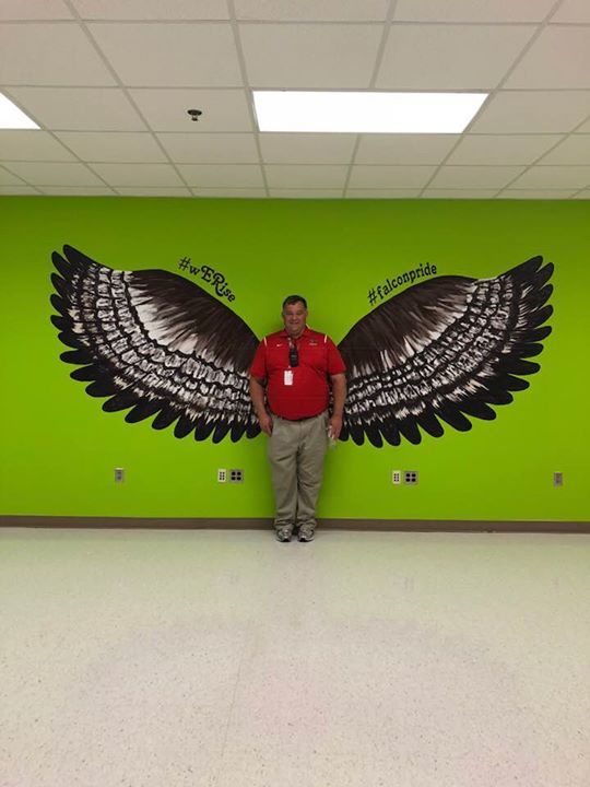 ERHSPrincipal's tweet photo. Sneak peek! Even more cool things to come! This year, our Falcons will spread their wings and fly even higher! Go Falcons! Thanks, Ms. Poole and our SAC committee for your help in getting a new student lounge together! https://t.co/pUfva6qzYL