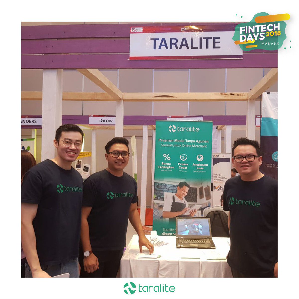 Taralite_id's tweet photo. Fintech Days Manado telah berakhir! 
Terima kasih kepada OJK, AFTECH dan semuanya atas kesempatan yang telah diberikan. Terima kasih juga kepada warga Manado atas kehadiran dan antusiasmenya dalam acara Fintech Days Manado 2018!
Sampai jumpa di kesempatan berikutnya! https://t.co/36Z6uQJwCO