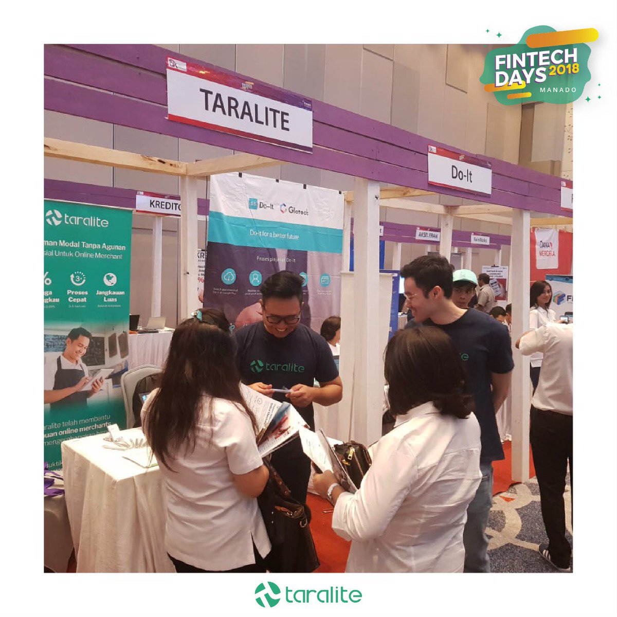 Taralite_id's tweet photo. Fintech Days Manado telah berakhir! 
Terima kasih kepada OJK, AFTECH dan semuanya atas kesempatan yang telah diberikan. Terima kasih juga kepada warga Manado atas kehadiran dan antusiasmenya dalam acara Fintech Days Manado 2018!
Sampai jumpa di kesempatan berikutnya! https://t.co/36Z6uQJwCO
