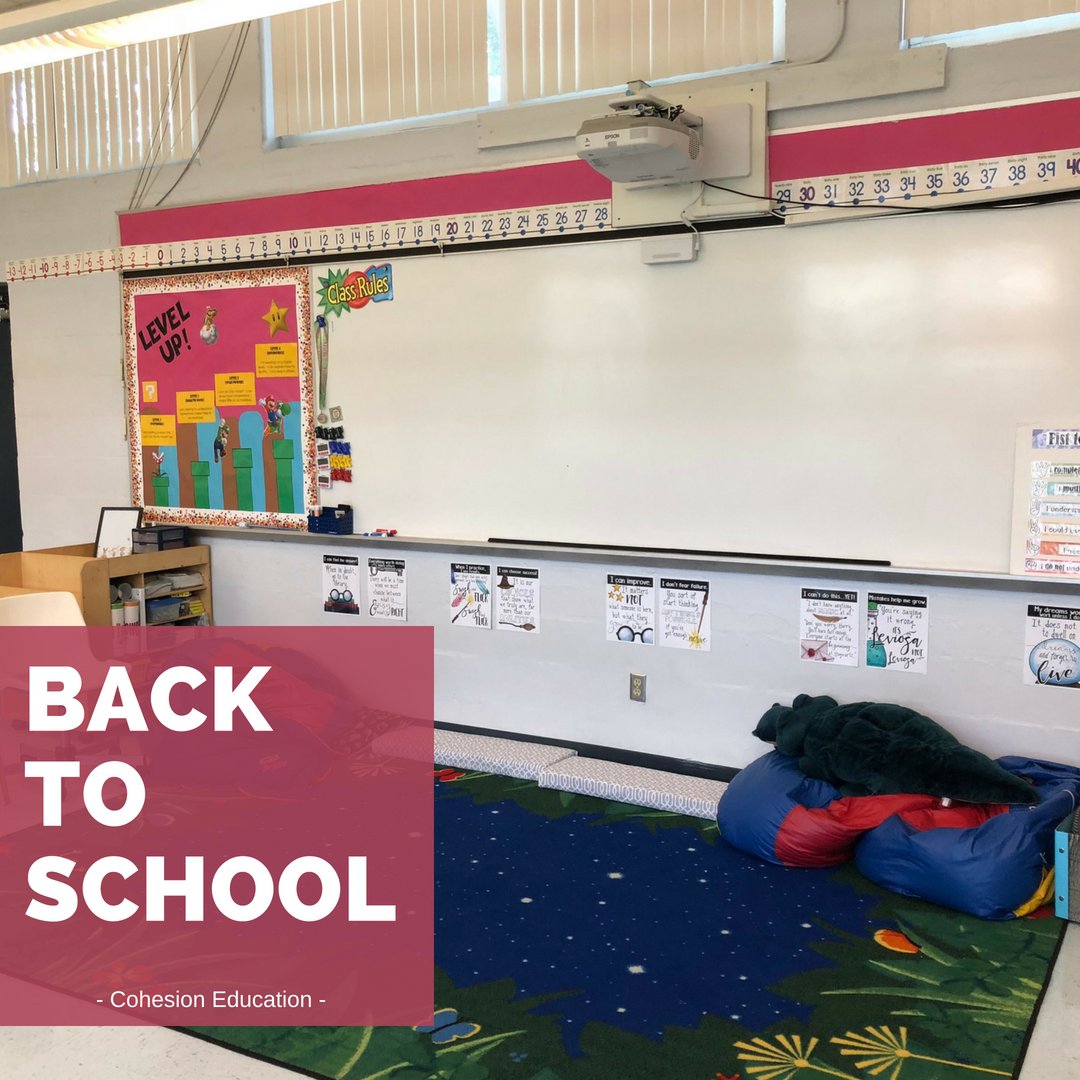 The only time of the school year when the board is this clean. 
✏️📖📝🏫📏🍎🚸
#cohesioneducation #backtoschool #classroom #elementaryclassroom #education #teachersofinstagram #parenting #momblog #dadblog #schoolstarting #newschoolyear #iteach